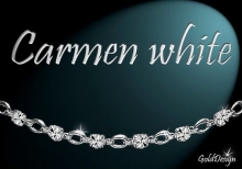 Carmen white - řetízek rhodium